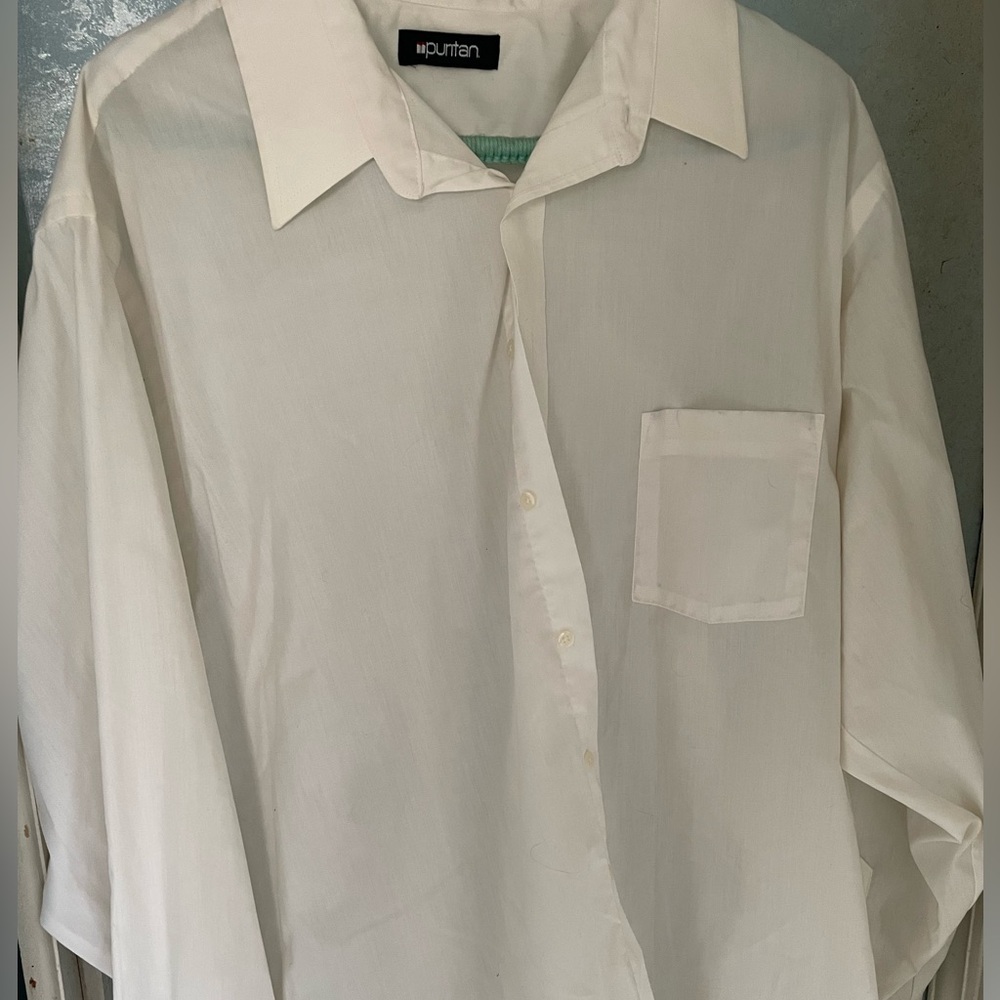 Puritan Men's White Dress Shirt
